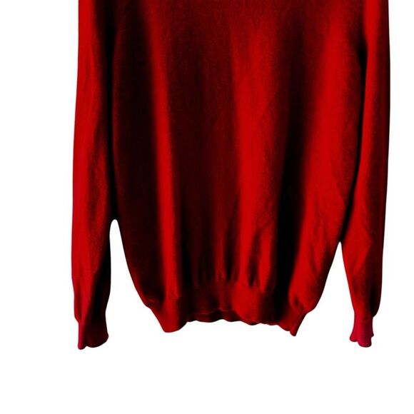 Club Room Men's 100% 2-Ply Cashmere Crewneck Red Pullover Sweater SZ L #2348 - Picture 4 of 12